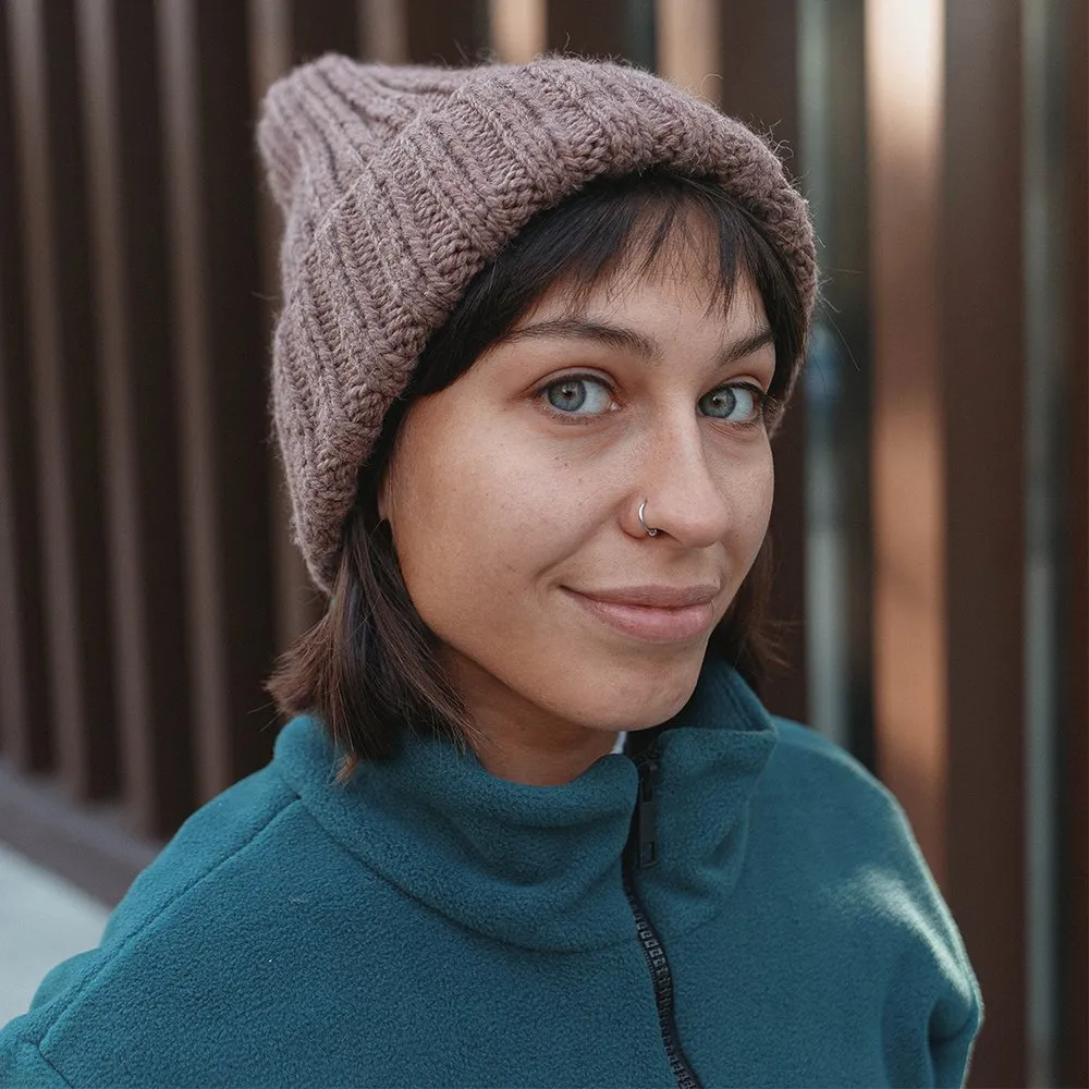 Шапка шерстяная Friend Function Крупной Вязки Орех - фото 1