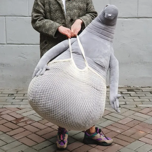 Авоська огромная бежевая - фото 1