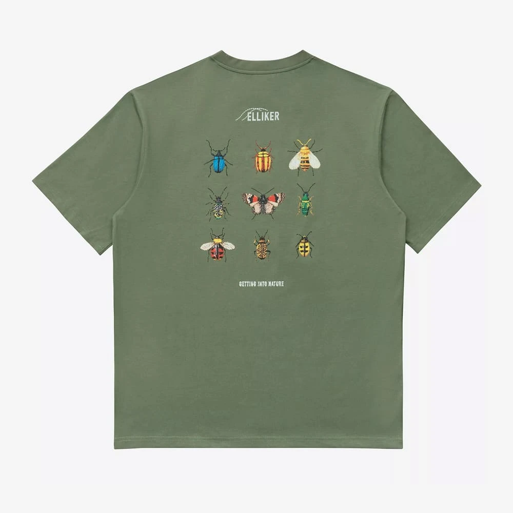 Футболка Elliker Rill Bug Print Short Sleeve зеленая - фото 3
