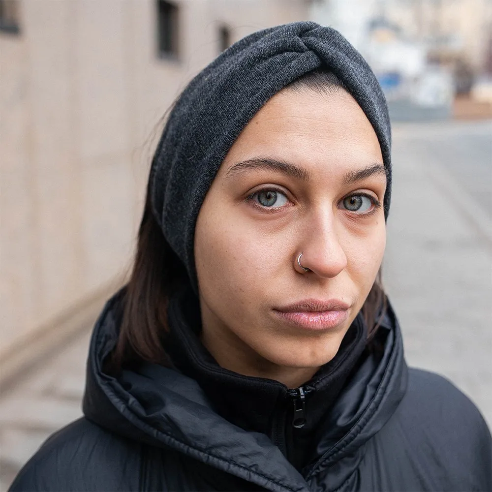 Шерстяная полоска (повязка) на голову Friend Function Графитовая - фото 1