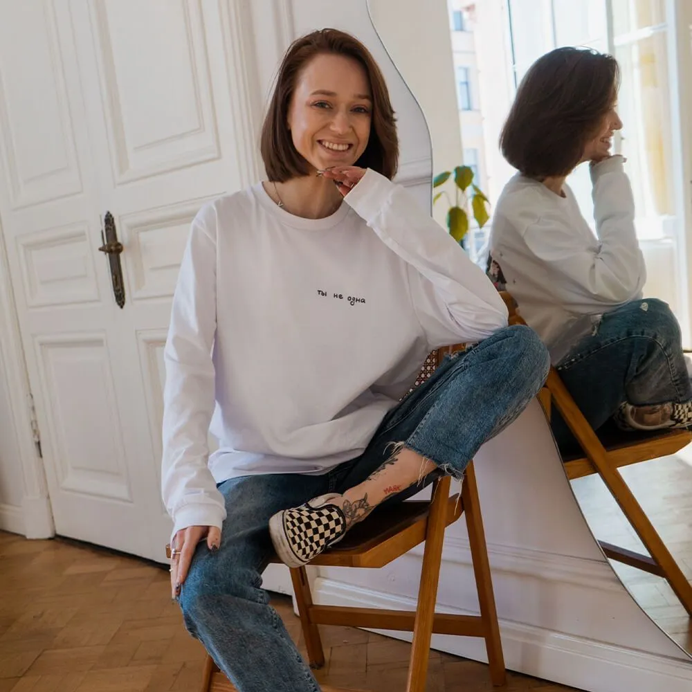 Лонгслив Friend Function Ты Не Одна белый - фото 4