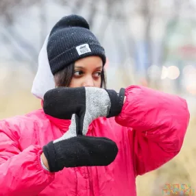 Варежки Friend Function Черно-серые