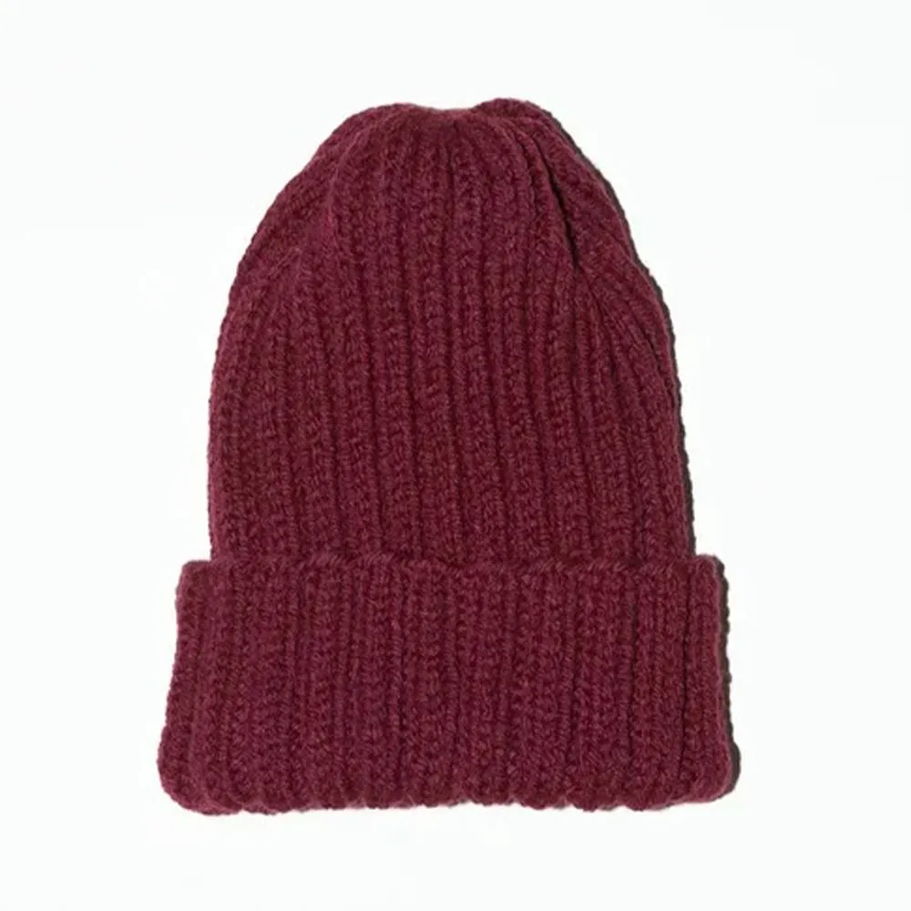 Шапка шерстяная Friend Function Крупной Вязки Бордовая - фото 8