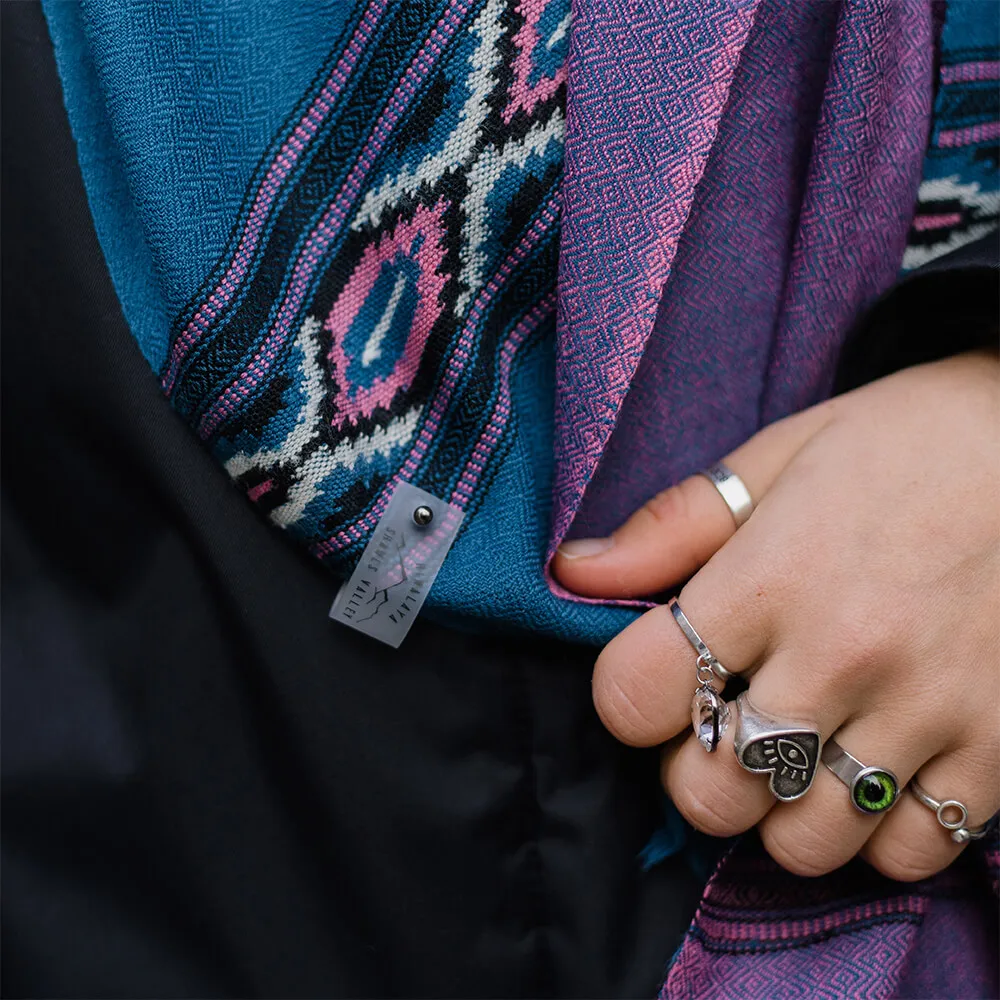 Большой шерстяной шарф Dark Orchid Folk - фото 5