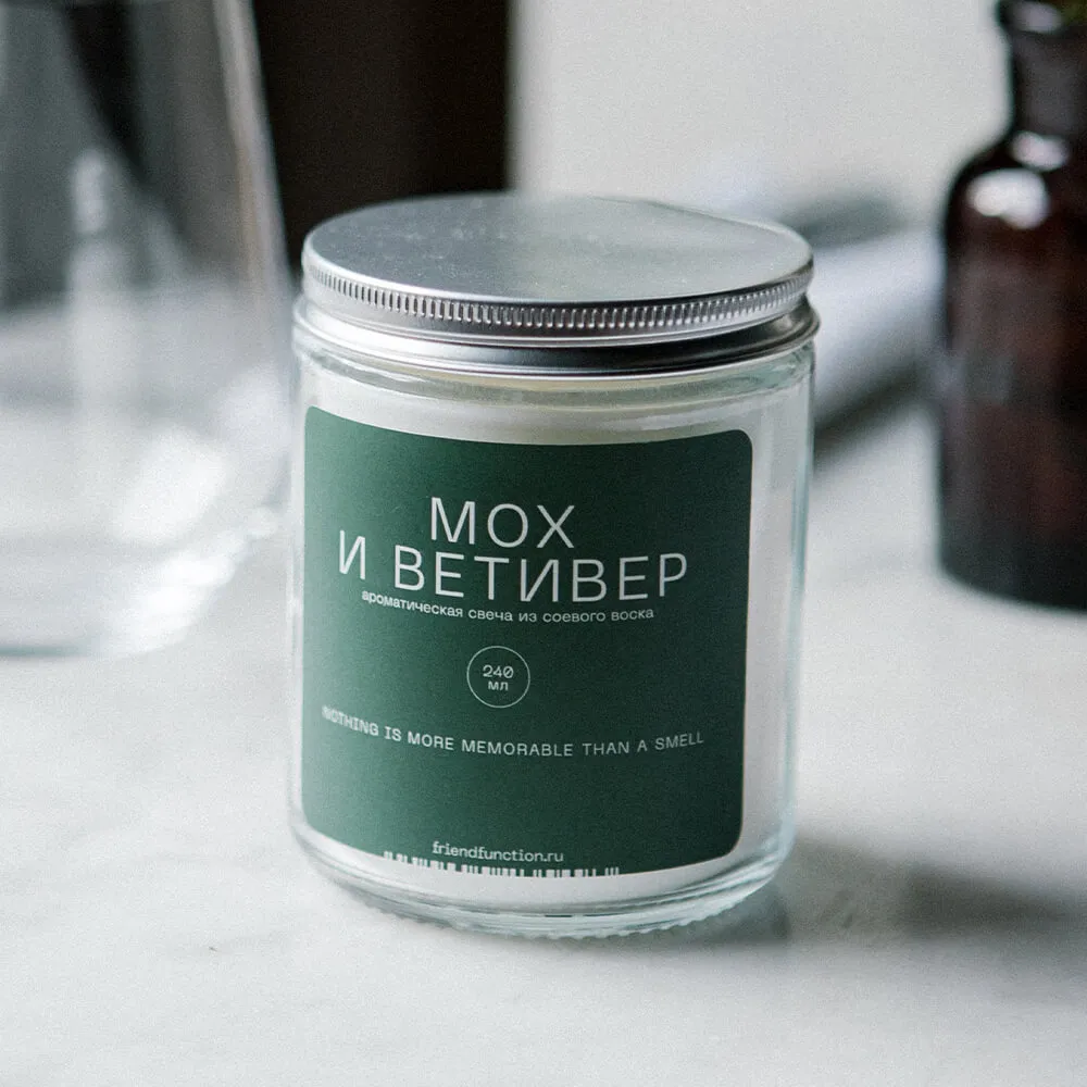 Свеча Friend Function Мох и ветивер 240 мл - фото 1