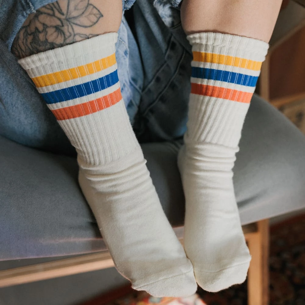 Носки Friend Function комфортные линии желтый-синий-оранжевый 36-40 - фото 4