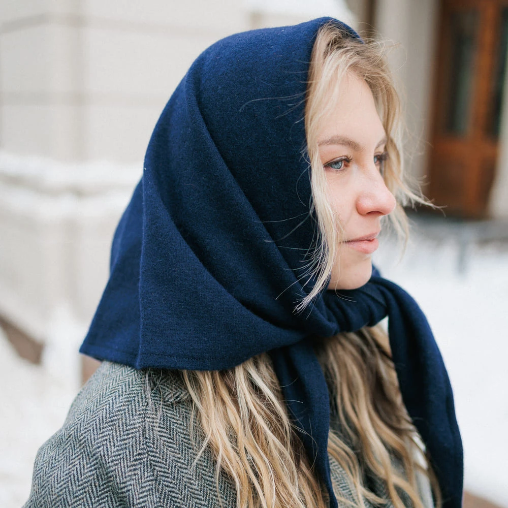 Косынка Friend Function шерстяная невидимый синий - фото 7