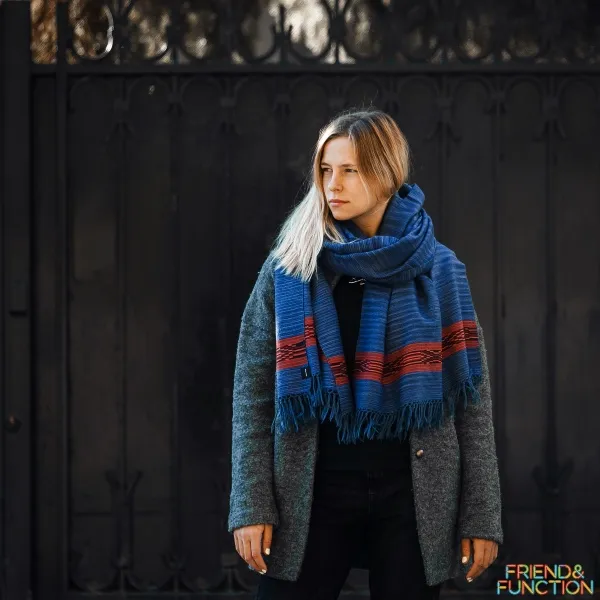 Большой шерстяной шарф Riverside Melange Folk - фото 6