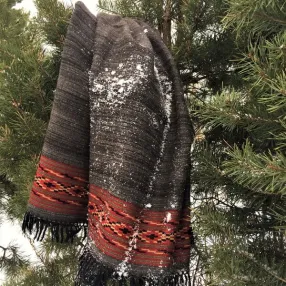 Большой шерстяной шарф Dark Grey Melange Folk