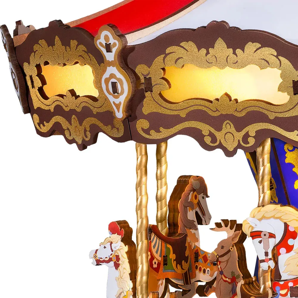 3D-пазл + музыкальная шкатулка Robotime Классическая карусель - фото 8