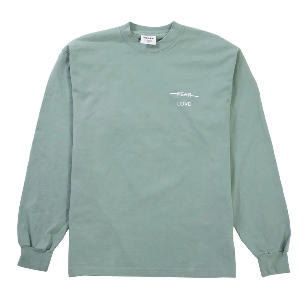 Лонгслив Akomplice Love Over Fear Embroidered Slate Green - фото 5