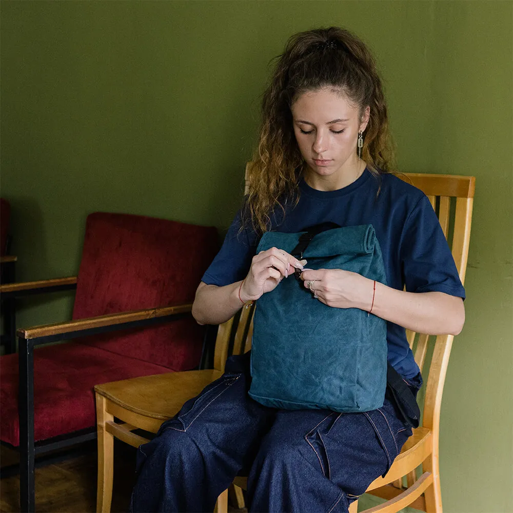 Рюкзак роллтоп из канваса Friend Function Mini бирюзовый - фото 7