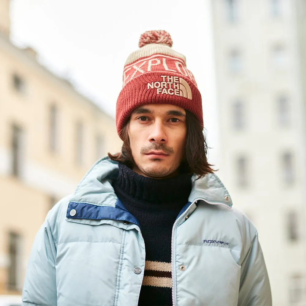 Шапка The North Face Retro Bom Beane brick house red-flax - фото 1