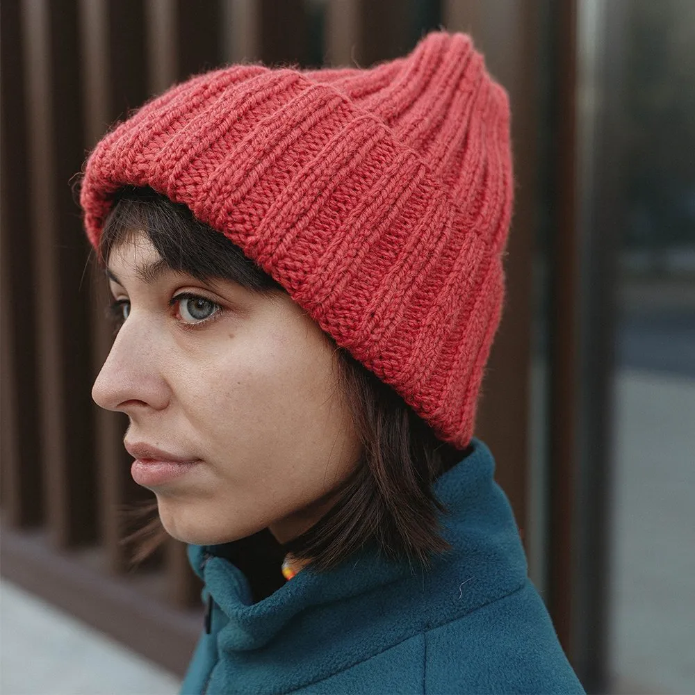 Шапка шерстяная Friend Function Крупной Вязки Коралловая - фото 10