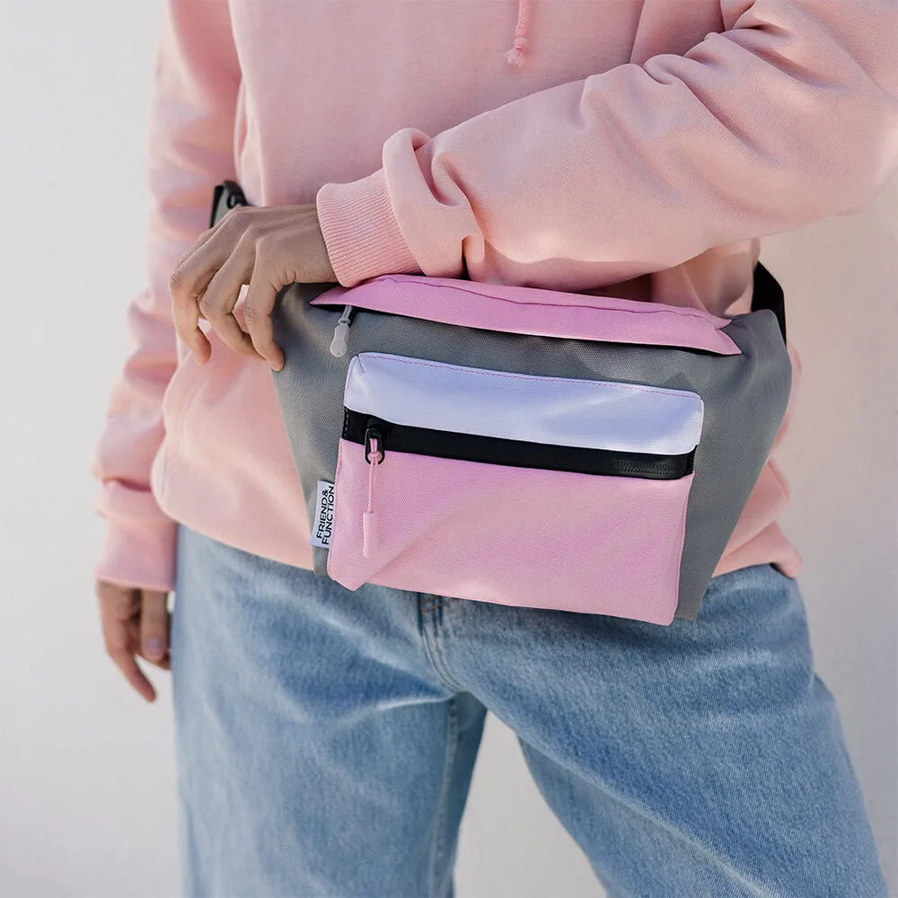 Сумка на пояс Friend Function пастельный colorblock большая хорошая - фото 5