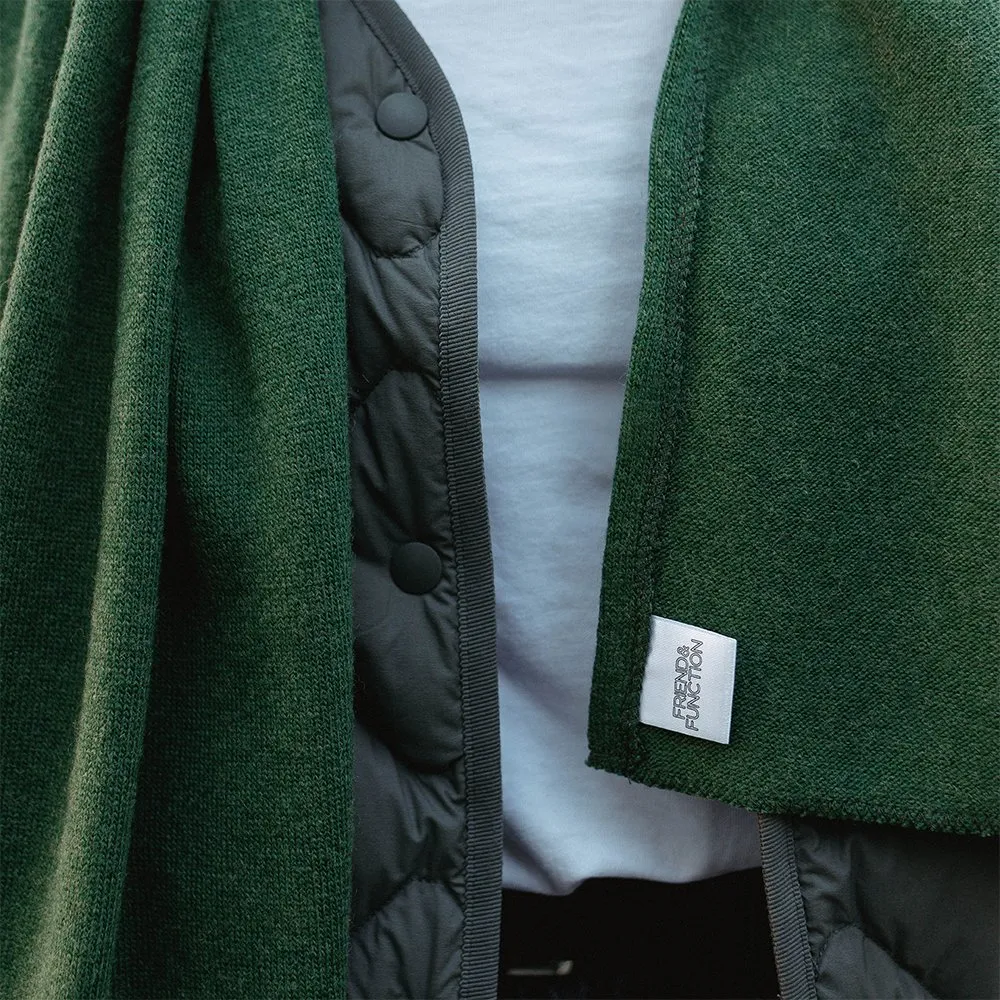 Шерстяной шарф Friend Function Бутылочно-зеленый - фото 4