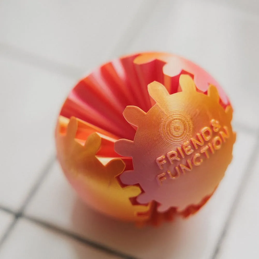 Неведомая штука круглая зубчатая розово-оранжевая - фото 7