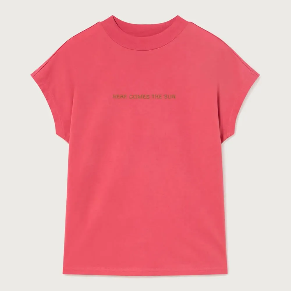 Футболка Thinking Mu Here comes the sun Pink женская - фото 9