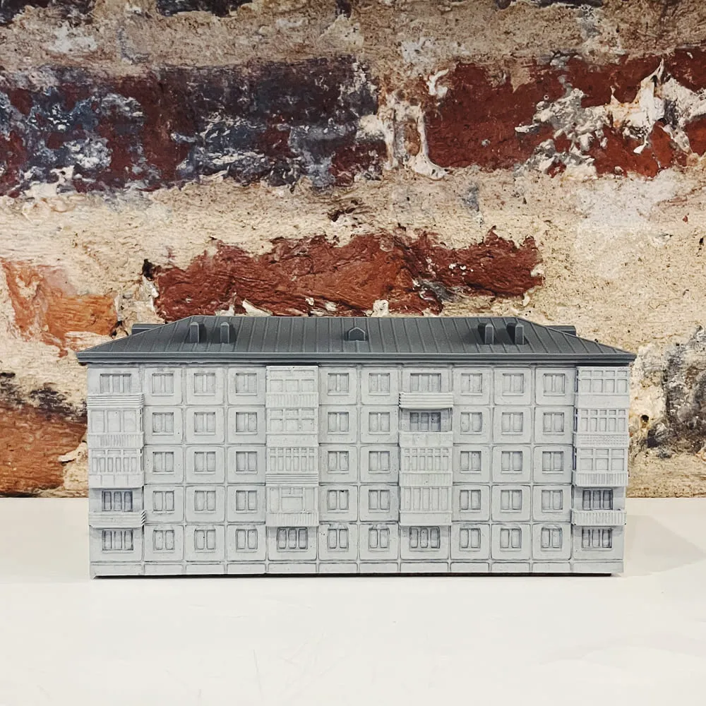 Шкатулка «Goodbye, хрущёвка» серая - фото 4