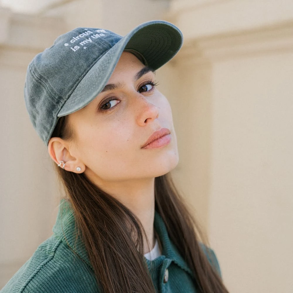 Бейсболка Faded с вышивкой circus is my life зеленая - фото 2