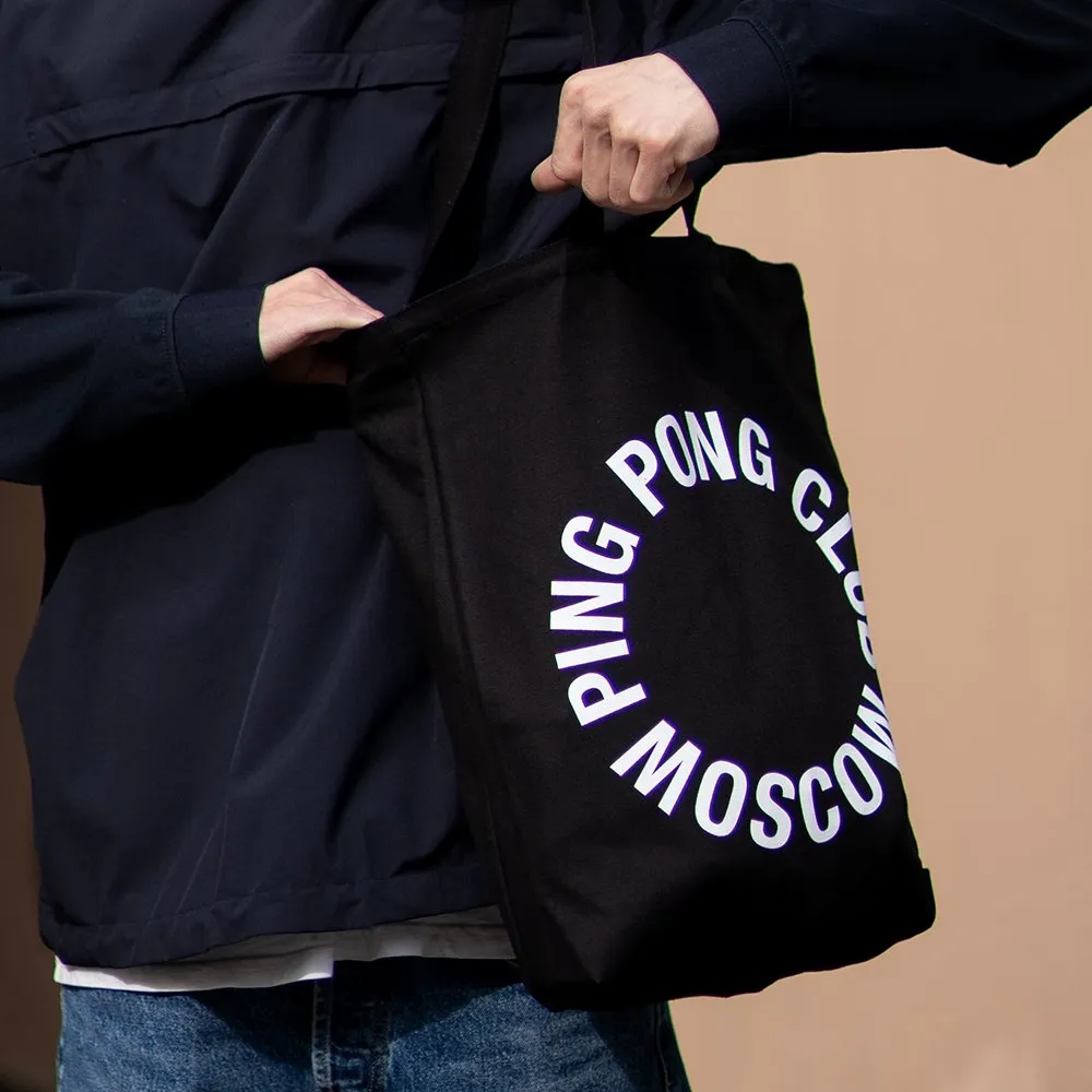 Шоппер Ping Pong Club Moscow черный - фото 2