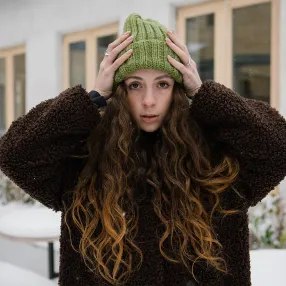 Шапка шерстяная Friend Function Крупной Вязки Фисташковая