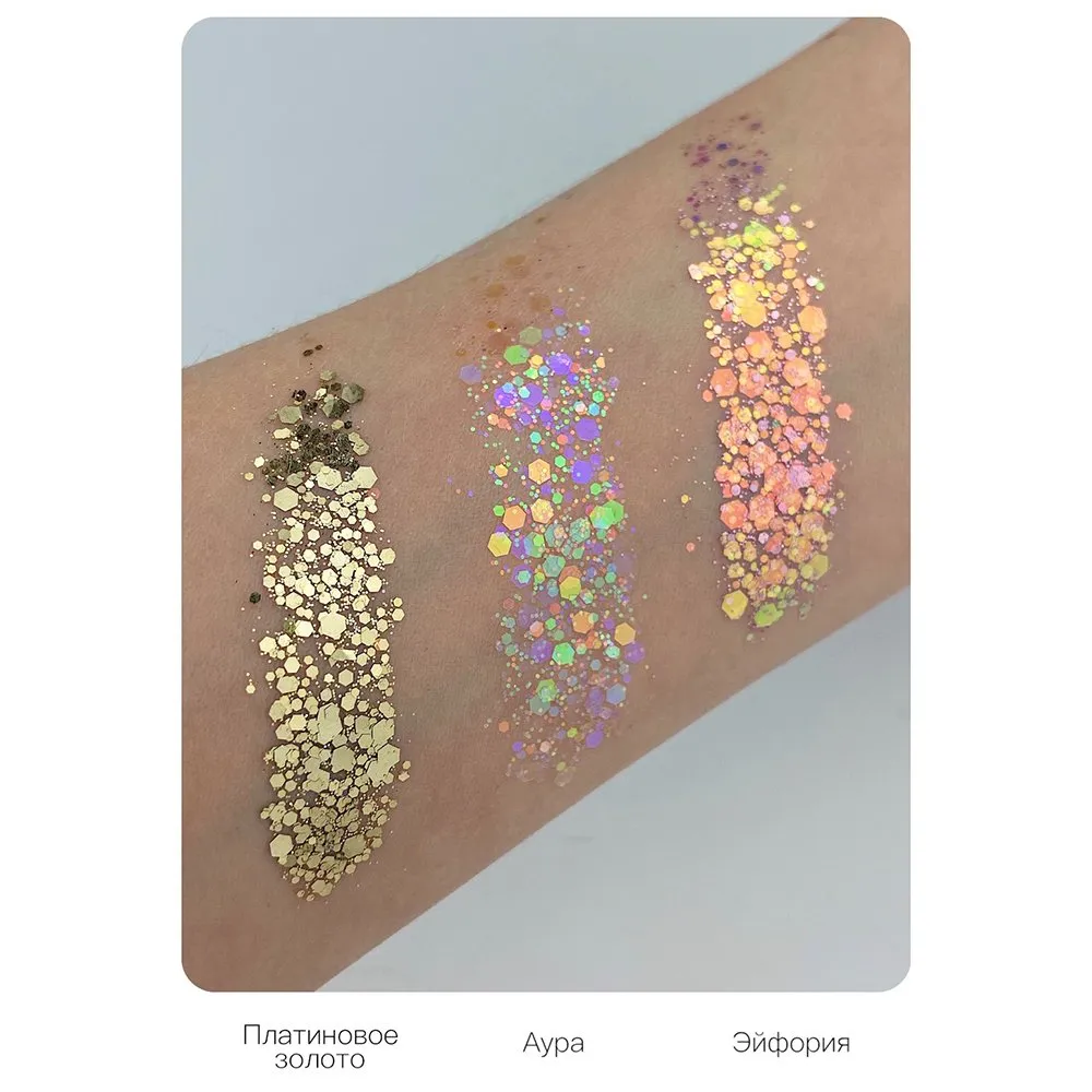 Набор самоклеящихся глиттеров Хит Shiny Band 3 шт - фото 2
