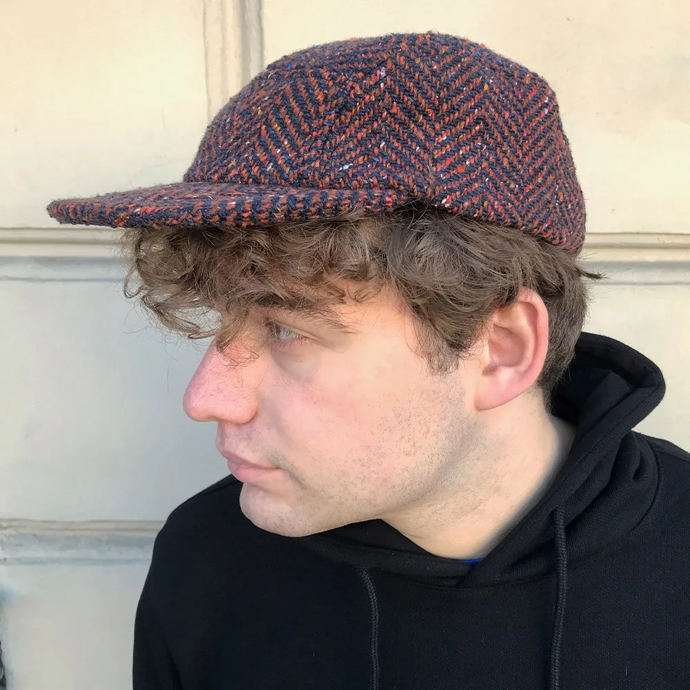 Пятипанельная кепка из твида Friend Function красно-синяя - фото 6