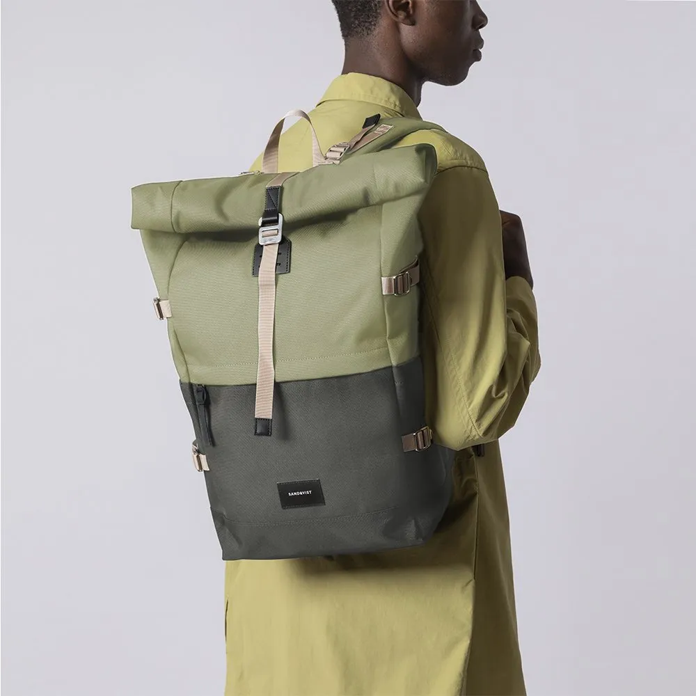 Рюкзак Sandqvist Bernt Multi Dew green - Night grey - фото 7