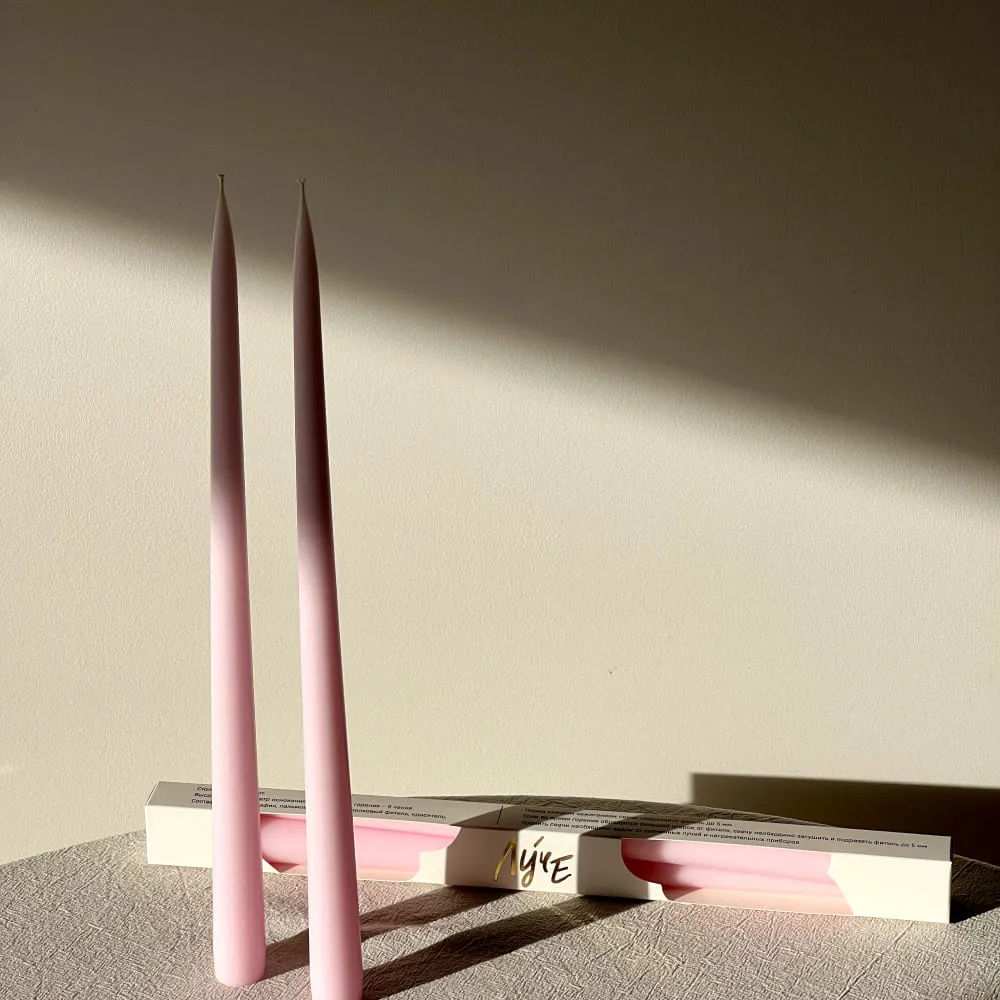 Набор из двух столовых свечей Луче (разные цвета) - фото 4