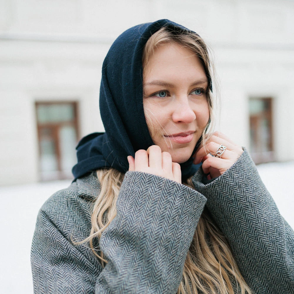 Косынка Friend Function шерстяная кобальт - фото 8