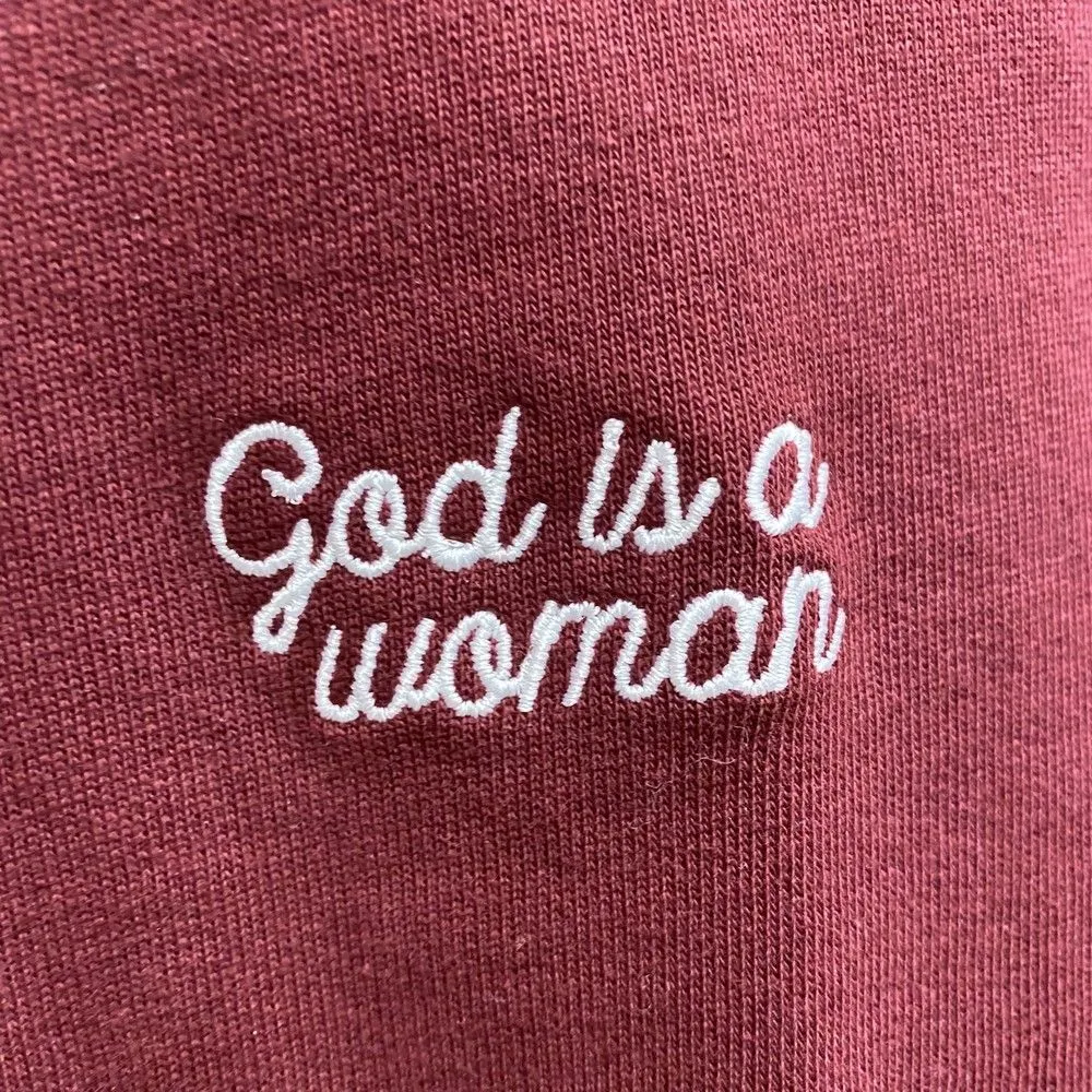 Свитшот Dedicated Ystad Raglan God is a Woman Burgundy женский - фото 2
