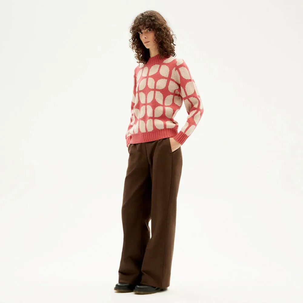 Свитер Thinking Mu Wallpaper Ops Pink женский - фото 7