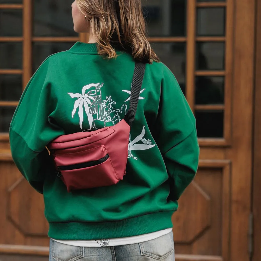 Сумка Friend Function большая хорошая прорезиненная (винная) - фото 5