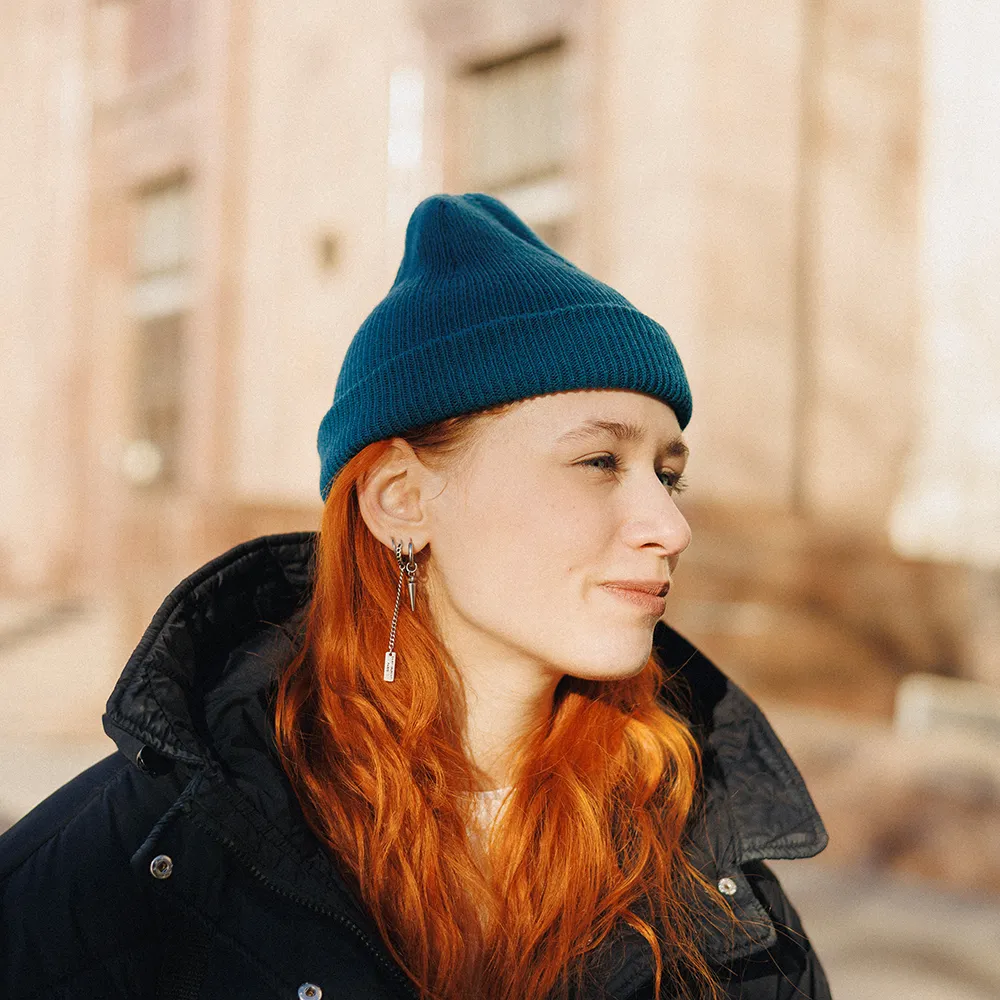 Шапка Kusto Short морская волна с вышивкой - фото 3