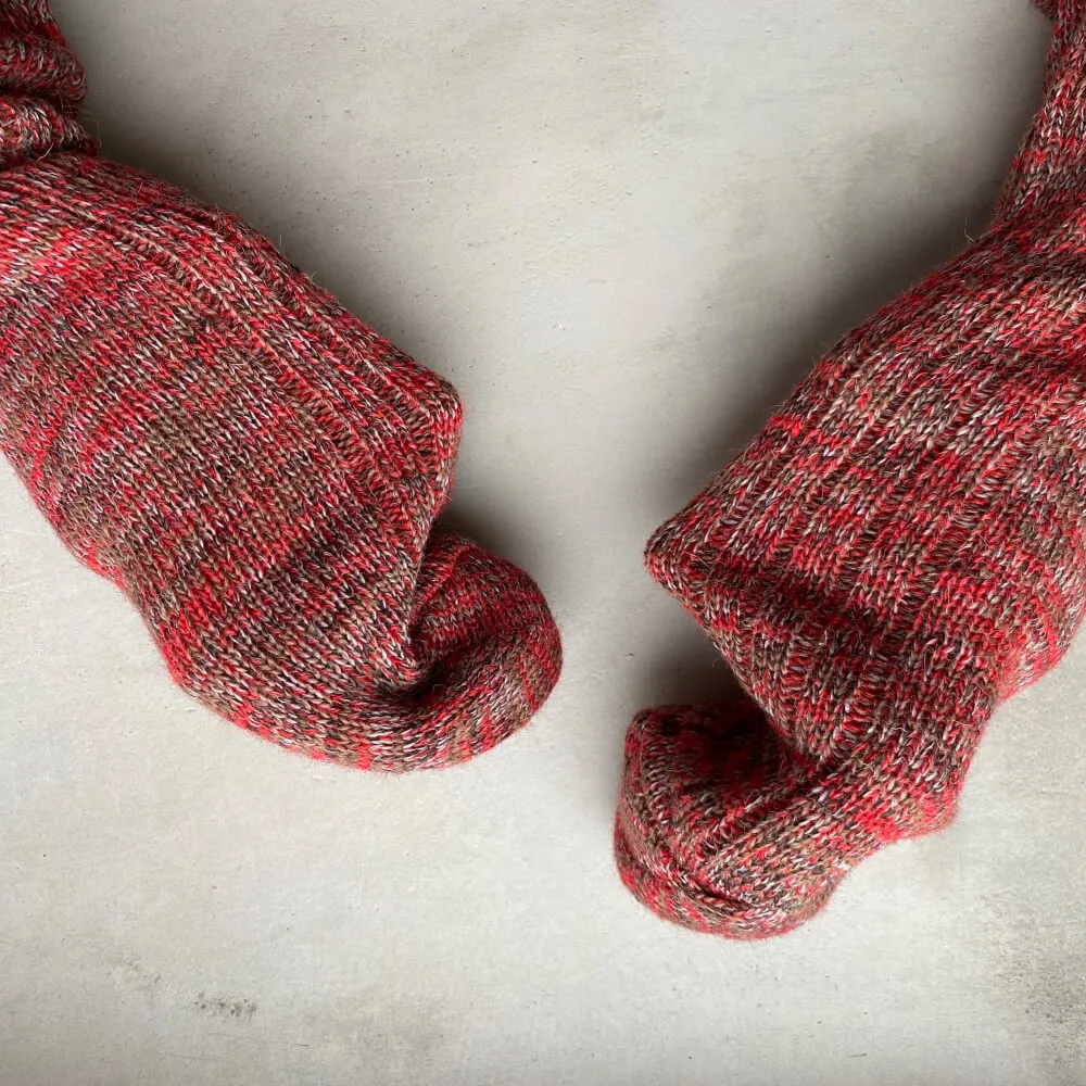 Шерстяные носки Friend Function бордовые - фото 7