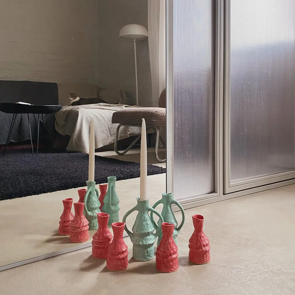 Подсвечник Юлии Каптур форма 1 коралловый - фото 8