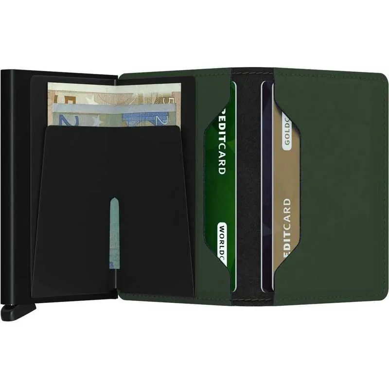 Кошелёк Secrid Slimwallet Matte Green-Black - фото 3