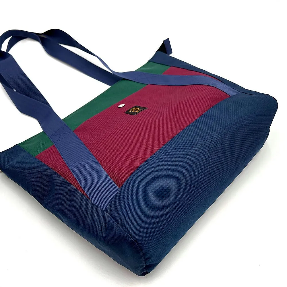 Сумка тоут iyulstore Бордово-зелёно-синий - фото 6