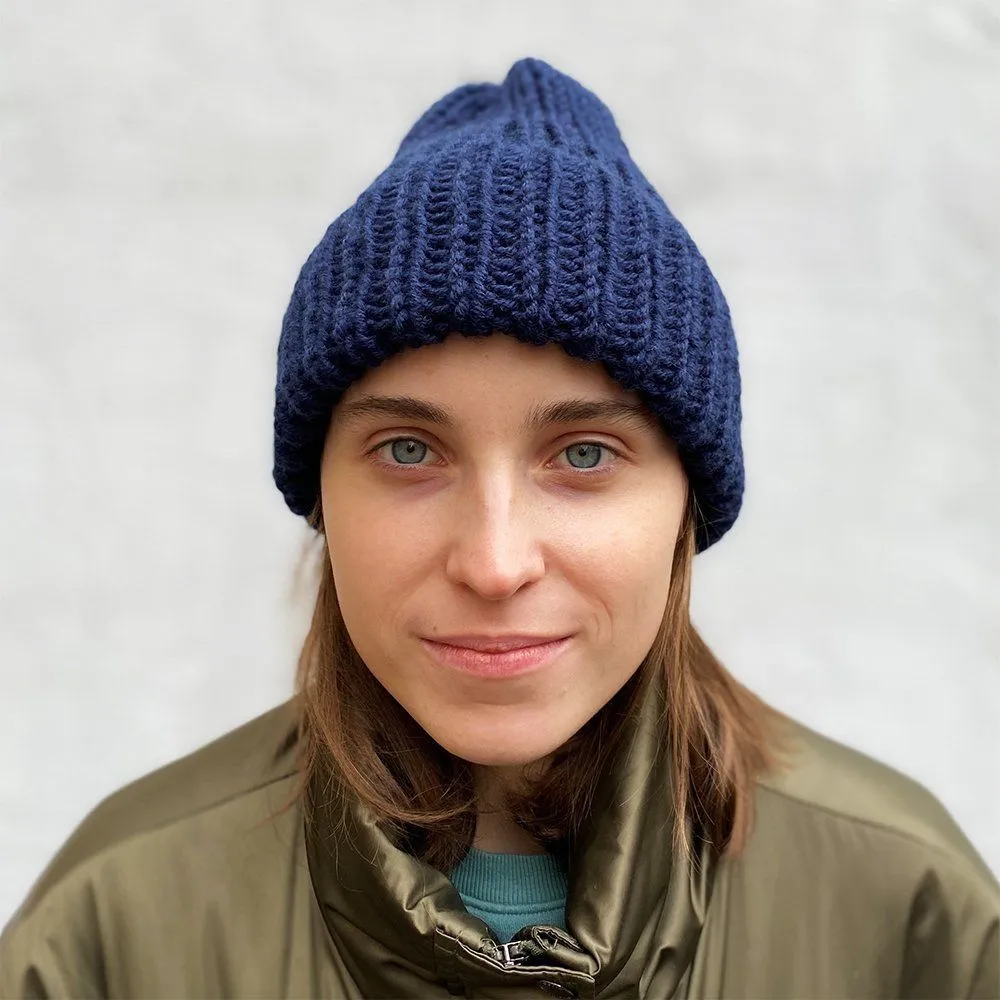 Вязаная шапка KUKA синяя - фото 3