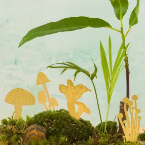 Набор украшений для горшка Another Studio Мини-грибы латунные (4 шт)