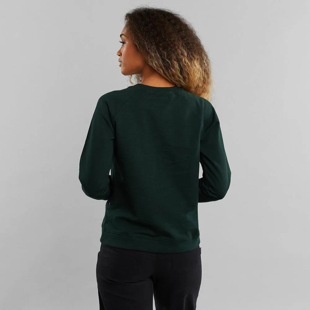 Свитшот Dedicated Ystad Raglan Chanterelle Dark Green женский - фото 4