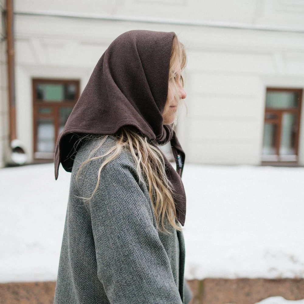 Косынка Friend Function шерстяная и горько-шоколадная - фото 7