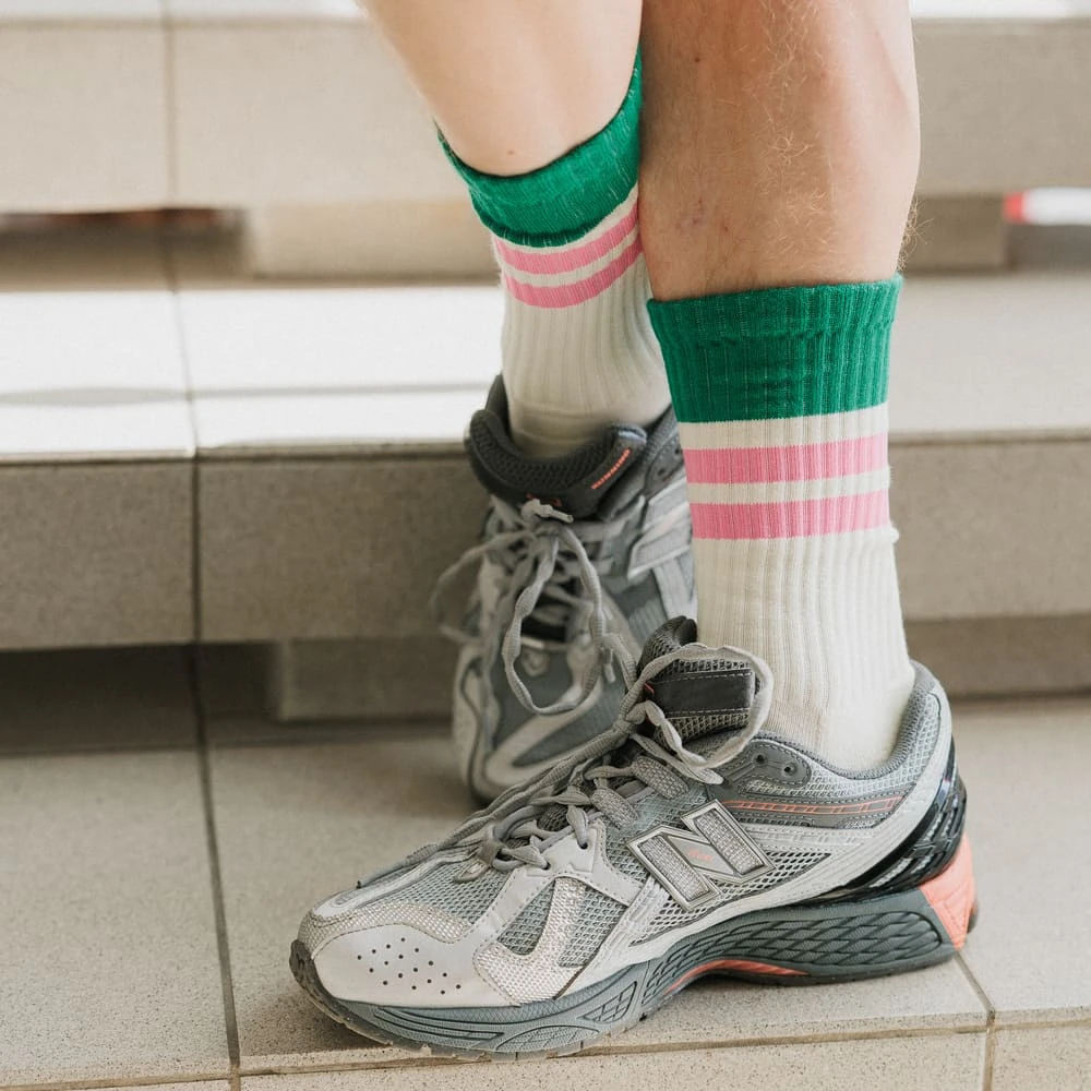 Носки Friend Function комфортные линии зеленый-розовый 36-40 - фото 1