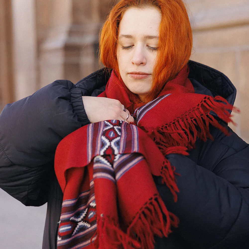 Большой шерстяной шарф Tawny Port Folk - фото 8