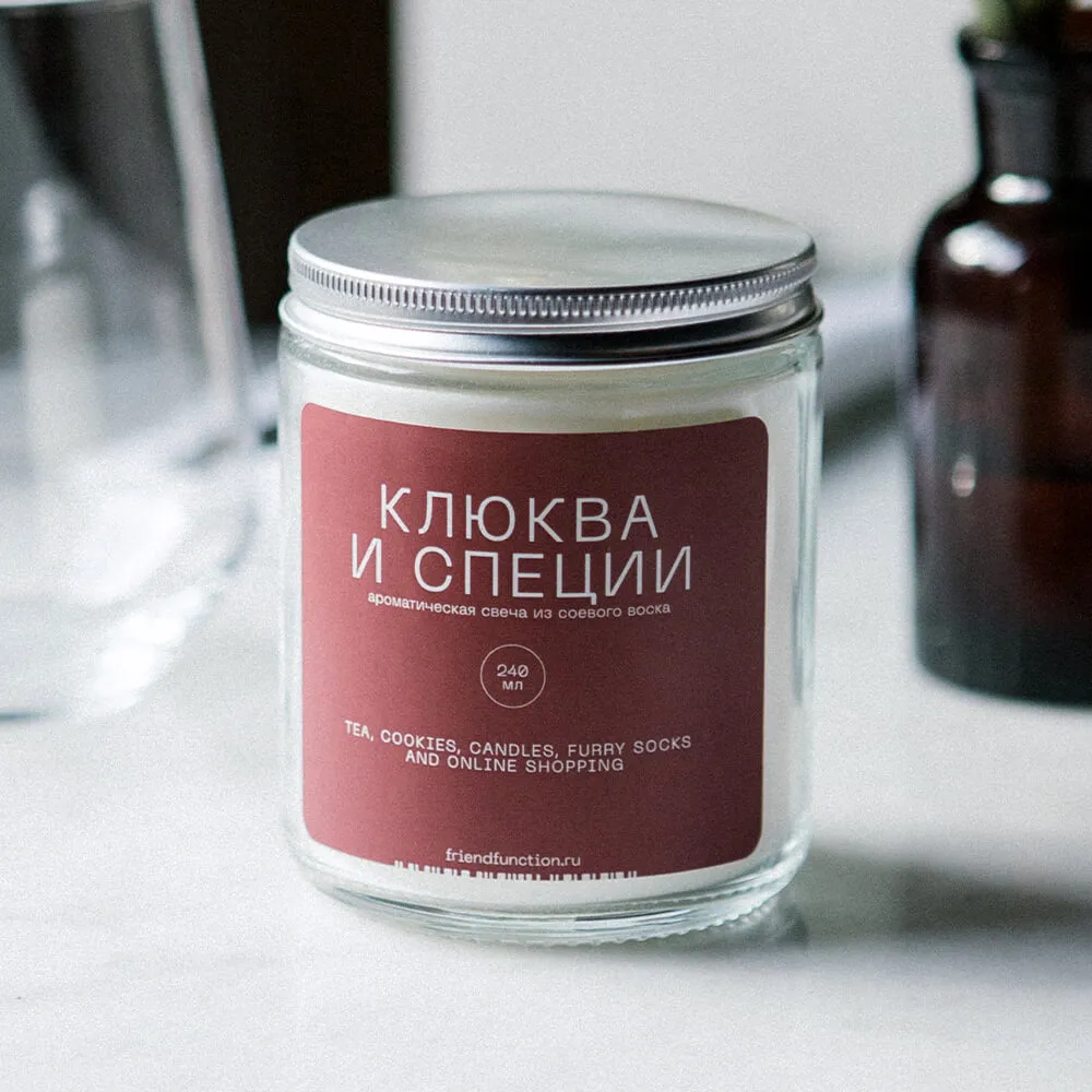 Свеча Friend Function Клюква и специи 240 мл - фото 4