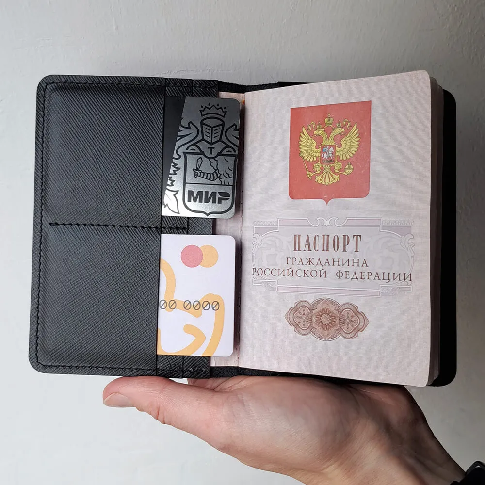 Обложка на паспорт Friend Function черная - фото 6