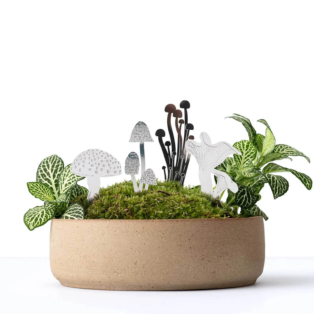 Набор украшений для горшка Another Studio Мини-грибы стальные (4 шт) - фото 4