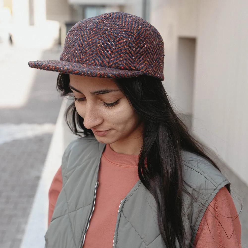 Пятипанельная кепка из твида Friend Function красно-синяя - фото 1