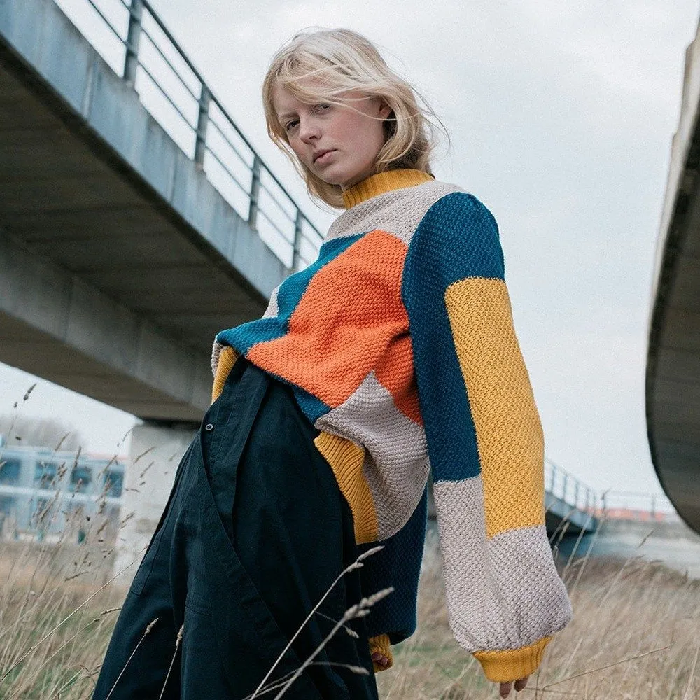 Свитер Dedicated Knitted Rutbo Blocks Multi Color женский - фото 4